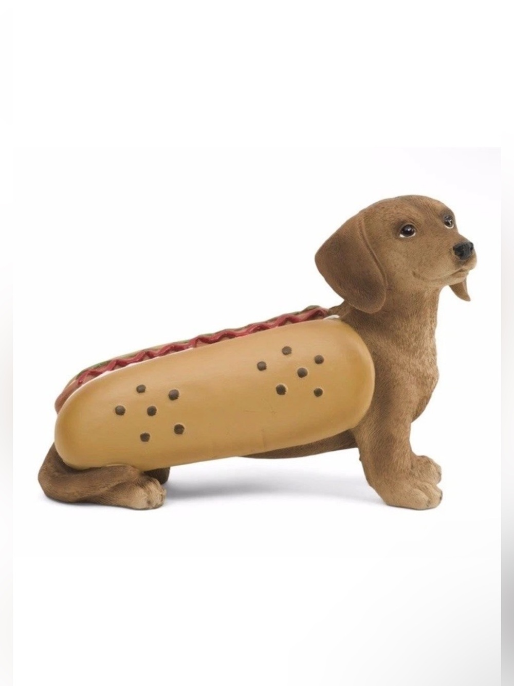 Dachshund In Hot Dog Costume Halloween Decor NWT Weiner Dog
